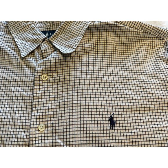 Ralph Lauren Classic Fit Navy/Brown/White Check w/Blue Pony XXL Button Up Shirt - Picture 3 of 12